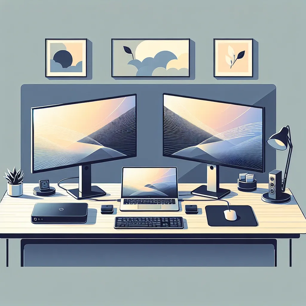 Bagaimana cara menyiapkan monitor ganda menggunakan stasiun dok?