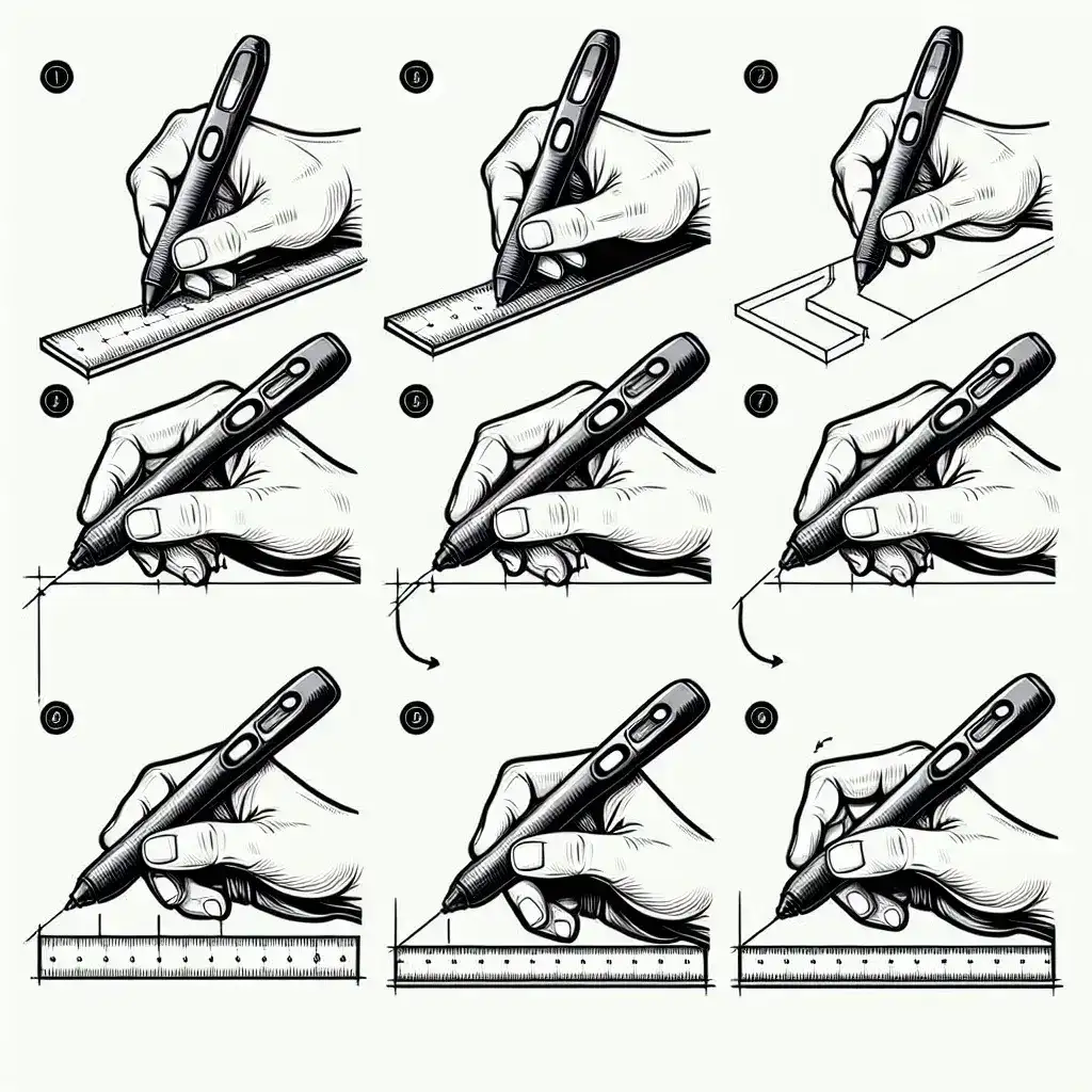 Bagaimana cara membuat tepi lurus tanpa penggaris dengan pena 3D?